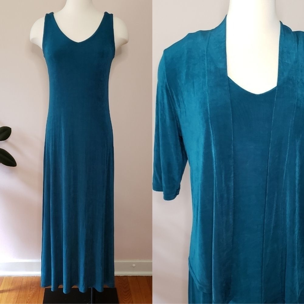 Vintage • 90's turquoise maxi & jacket